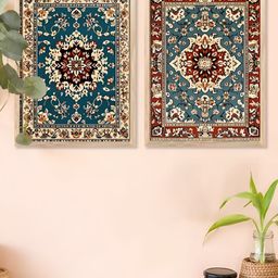 Kotart Brown & Blue 2 Pieces Floral Wooden Wall Arts-picture-22