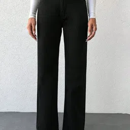 NU CLOTHS Women Comfort Wide Leg High-Rise Stretchable Jeans-picture-17