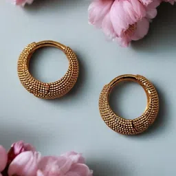 SHREE KRISHNA SHOPPING Gold-Plated Hoop Earrings-picture-18