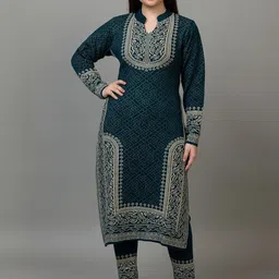 Colorchakra Women Ethnic Motifs Regular Kurta with Trousers-picture-22