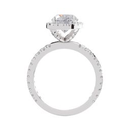 Sparkles 14KT Lab Grown 2.6 Ct Oval Shape Halo Diamond Ring - 2.24g-picture-5