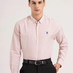 Red Tape Relaxed Fit Striped Spread Collar Long Sleeves Cotton Shirt-image-70