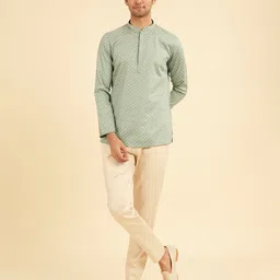 Manyavar Men Embroidered Short Kurta-picture-15