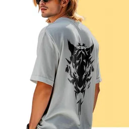 AUSK Graphic Printed Round Neck Drop Shoulder Sleeves Oversized Pure Cotton T-shirt-picture-56