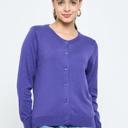 CREATIVE LINE Women Solid Woollen Cardigan-image-46