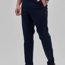 Snitch Men Cotton Smart Slim Fit Trousers-image-1