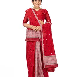 Maroosh Ethnic Motifs Woven Design Saree-image-19