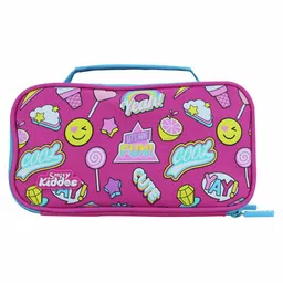 Smily Kiddos Double Compartment Pencil Box With Handle - Pink-picture-23