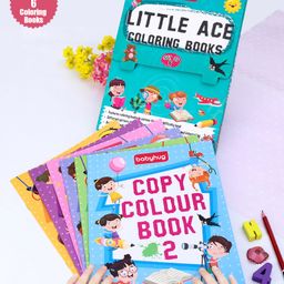 Babyhug Little Ace Coloring Books Set of 6 - English-picture-25