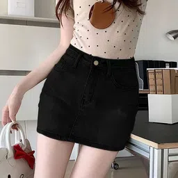 StyleCast Women Mid-Rise Straight Mini Skirt-image-72