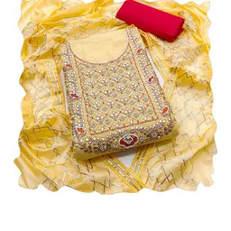 Maroosh Embellished Unstitched Dress Material image 3