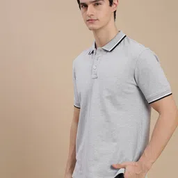 Ecolore Men Polo Collar Slim Fit T-shirt image 2