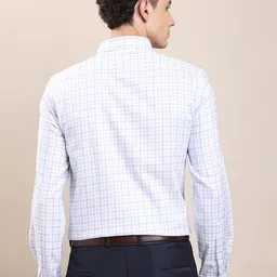 Turtle Men Standard Slim Fit Checked Formal Shirt image 4