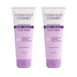 Conscious Chemist Set of 2 Berry Bright Niacinamide Pore Refining Face Wash - 100 ml each-picture-12