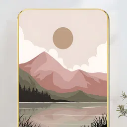 Myntra Elegant Homes Pink & Gold-Toned 1 Piece Wood Abstract Wall Paintings-picture-26