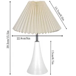 Homesake Off White Metal Industrial Frusturical Shaped Table Lamp image 2