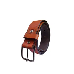 PERKED Men Woven Design Leather Tang Closure Belt image 3