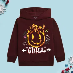 NUSYL Girls Printed Hooded Sweatshirt-image-69