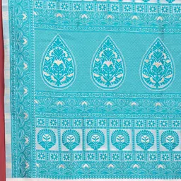 Durga Textile Ethnic Motifs Zari Pure Cotton Taant Saree image 2