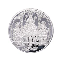 C KRISHNIAH CHETTY JEWELLERS PVT LTD 999 Pure Silver Ganesha Lakshmi Sarswati Coin-50 g-picture-27