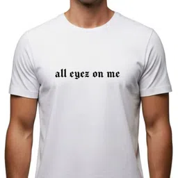 PULP Unisex All Eyes on Me Text Printed Pure Cotton T-shirt image 3