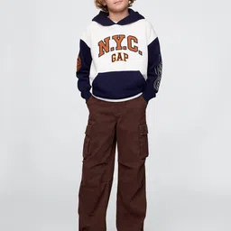 GAP Boys Colorblocked Hooded Pullover Sweatshirt image 2