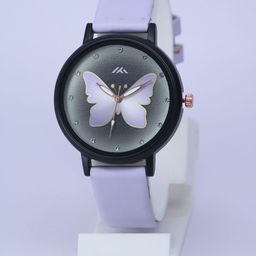 VIRAKTI Women Brass Dial & Leather Wrap Around Straps Analogue Watch G-13-PURPLE-25-picture-23