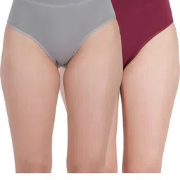 ORLIZEA Pack of 2 Women High-Rise Cotton Blend Hipster Briefs-picture-19