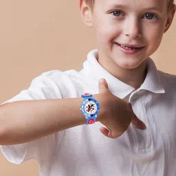 Shocknshop Boys Patterned Dial & Straps Analogue Watch 334 Spider Blue image 2