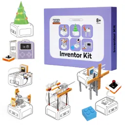 Matatalab 5 in 1 programmable electronic module kit - with 128 Building bricks (STEM Educational Robotics Starter Kit for 8+ Years) - Paired with VinciBot-picture-27