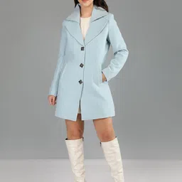 HONNETE Women Notched Lapel Single-Breasted Trench Coat image 3