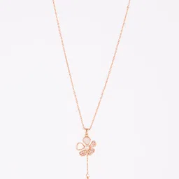 GC Jewelery Rose Gold-Plated Pearls & Crystals Studded Floral Pendants with Chains image 2