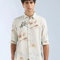 Flying Machine Floral Printed Spread Collar Slim Fit Shirt-picture-20