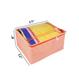 prettykrafts Orange 3 Pieces Printed Clothes Organisers image 3