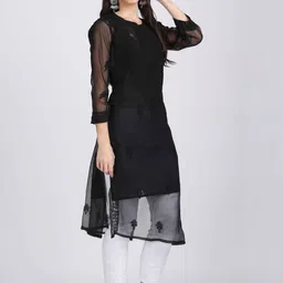 KHAKA Ethnic Motifs Embroidered Regular Thread Work Kurta with Trousers & With Dupatta-picture-29