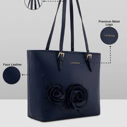 Caprese Women Solid Structured Leather Shoulder Bag image 5