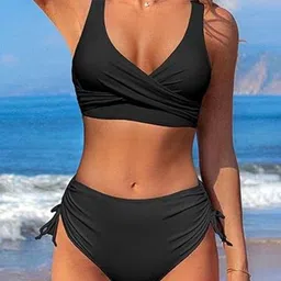 Scarlet Kiss V-Neck High-Waist Swim Bikini Set-picture-12