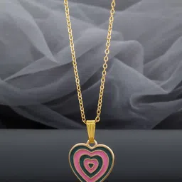 Birado Jewellery Set Of 2 Stainless Steel Gold-Plated Enamelled Minimal Necklace image 5