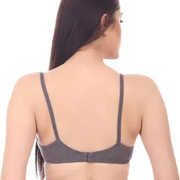Samvar Grey Cotton Non-Wired Non Padded Minimizer Bra image 3
