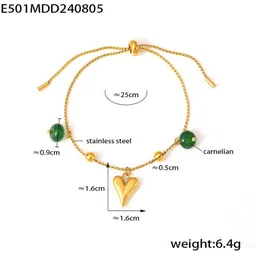 MYKI Stainless Steel Gold-Plated Artificial Beaded Charm Bracelet image 2