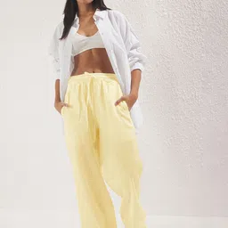 Trendyol Women Straight Fit High-Rise Cotton Trouser-image-33