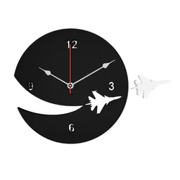 dekorstation Lucia Engineered Wood Black Wall Clock image 3