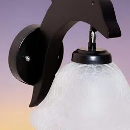 KINIS Black & White Wooden Bell Shaped Wall Lamp-picture-26