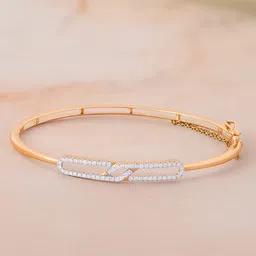 Mia by Tanishq 14KT Yellow Gold Natural Diamond Bangle - 7.194g-picture-3