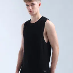 Flying Machine Men Self Design Round Neck Cotton Relaxed Fit T-shirt image 2