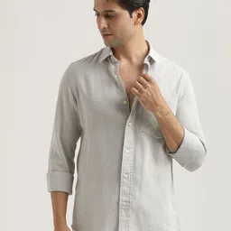 Blu MNKY Men Smart Fit Solid Spread Collar Casual Shirt-picture-41
