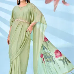 Tikhi Imli Floral Satin Designer Saree-image-34