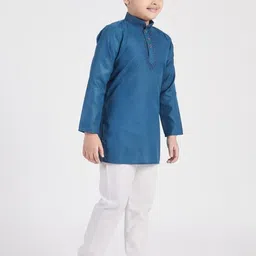 SQS Boys Slim Fit Full Sleeve Cotton Sequinned Kurta image 2