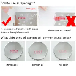 Ekinsu Transparent Nail Art Stamping Stamper Scraper image 2