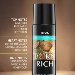 RIYA Born Rich Set Of 2 Long Lasting Eau De Perfume- 100 ml & Spray- 150 ml image 2
